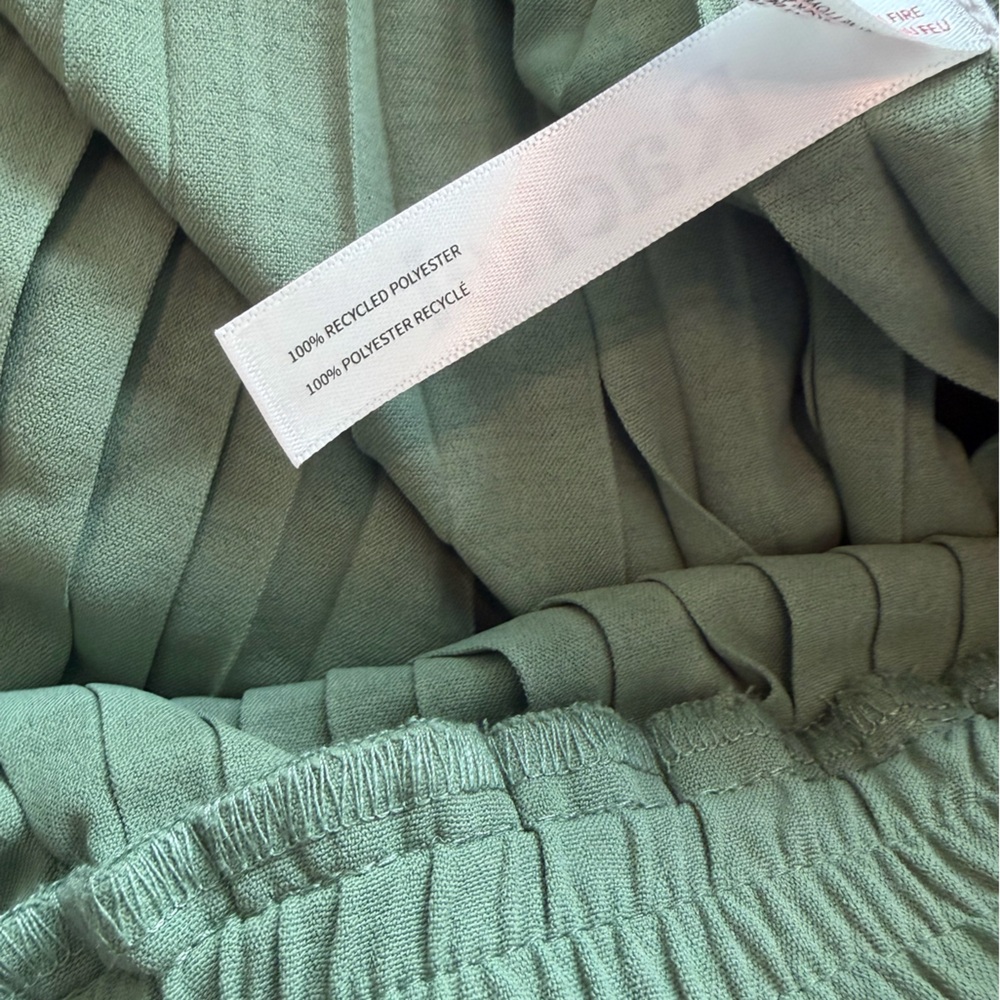 Sage Green Pleated Skirt - Picture 7 of 9